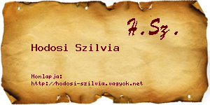 Hodosi Szilvia névjegykártya