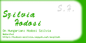 szilvia hodosi business card